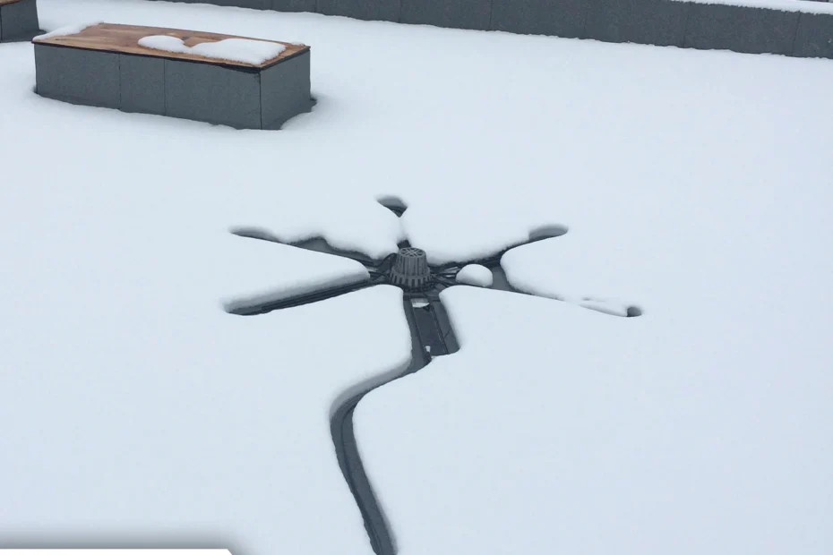 Odladzanie zamarzniętego wpustu dachowego