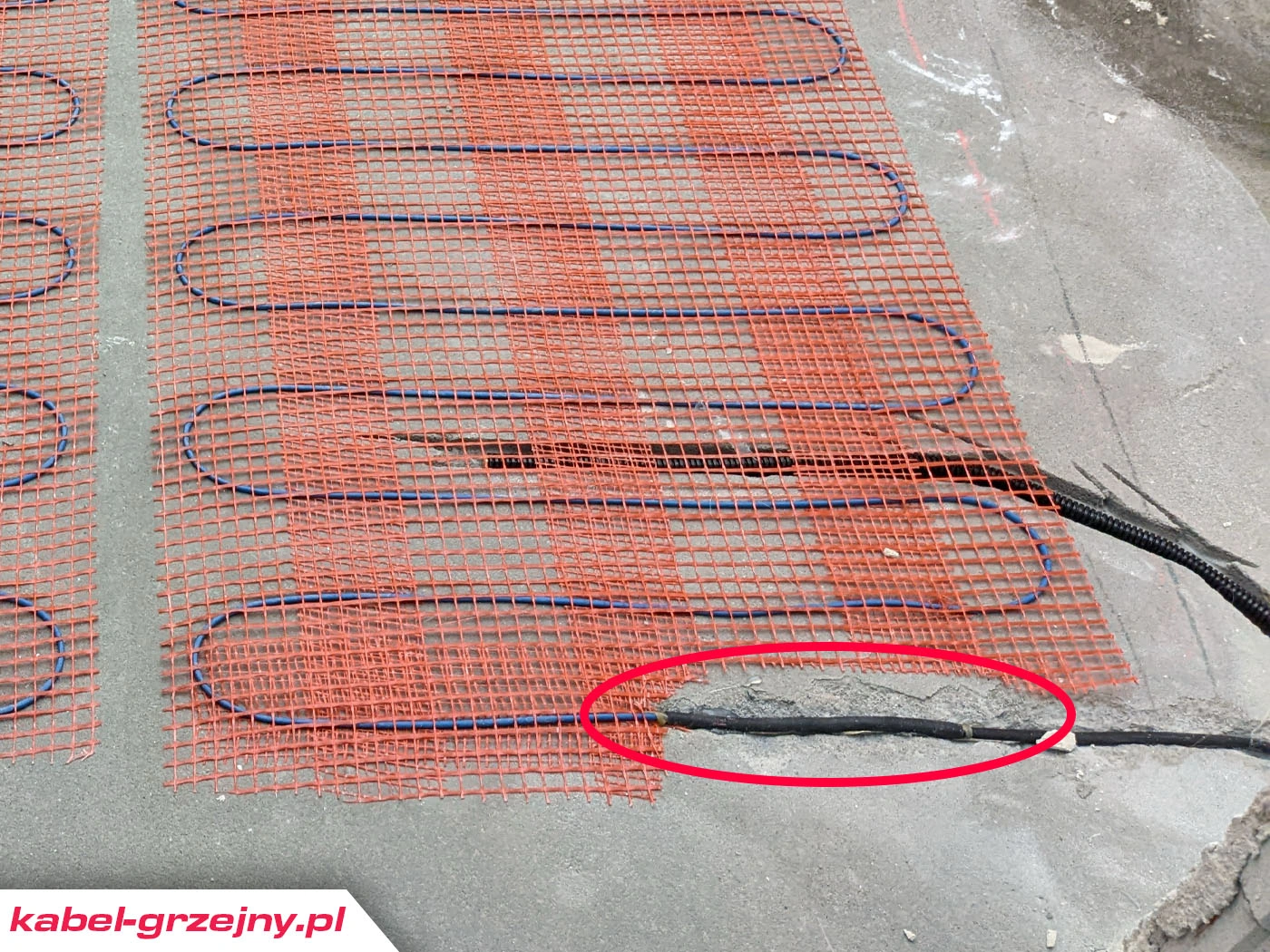 montaż maty grzewczej mufa