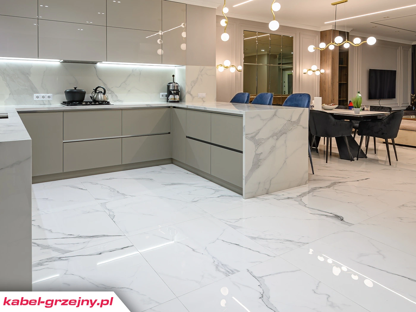 Elektryczne ogrzewanie podłogowe pod kamieniem naturalnym