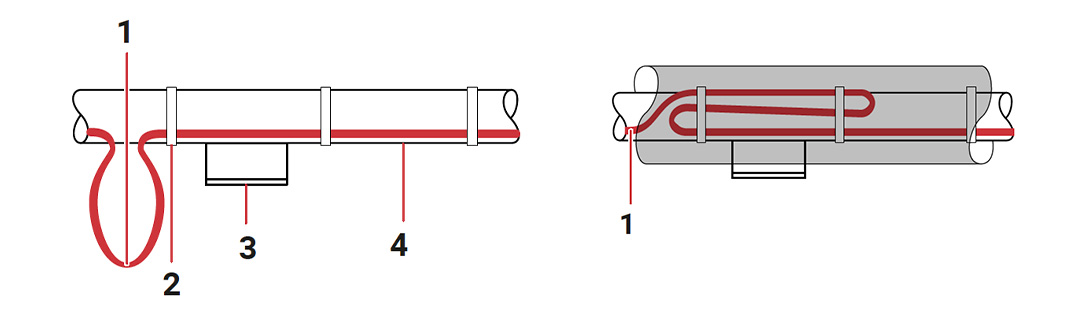 Jak zamontować samoregulujący kabel grzejny przy podporze?