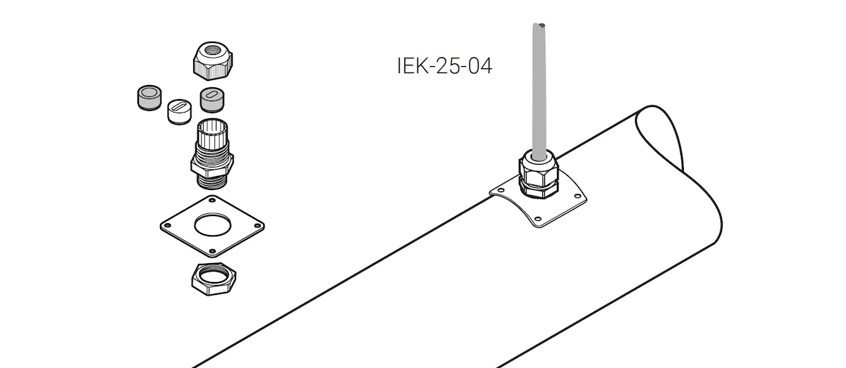 Przykład przepustu na rurze kanalizacyjnej.