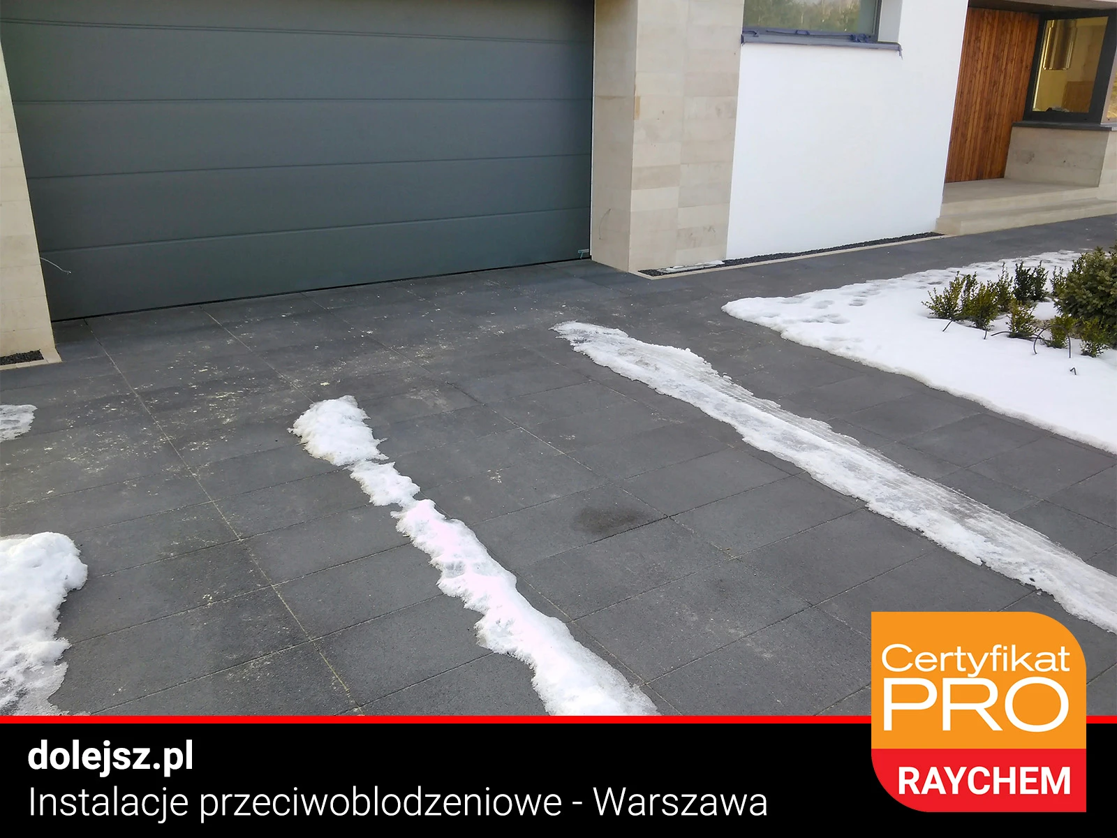 Instalacja przeciwoblodzeniowa - zobacz jak roztapia śnieg