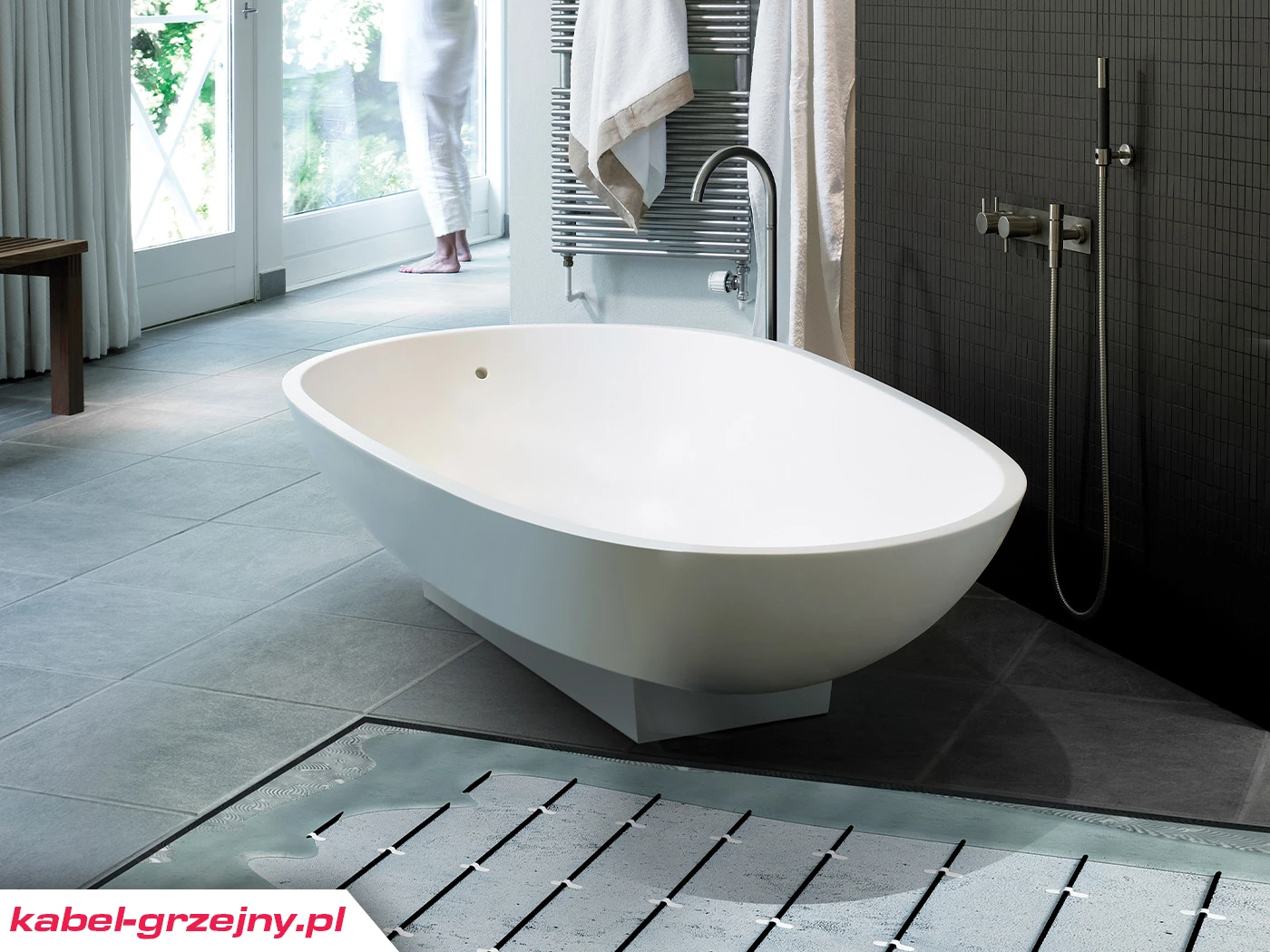 Płytki podłogowe z ogrzewaniem elektrycznym