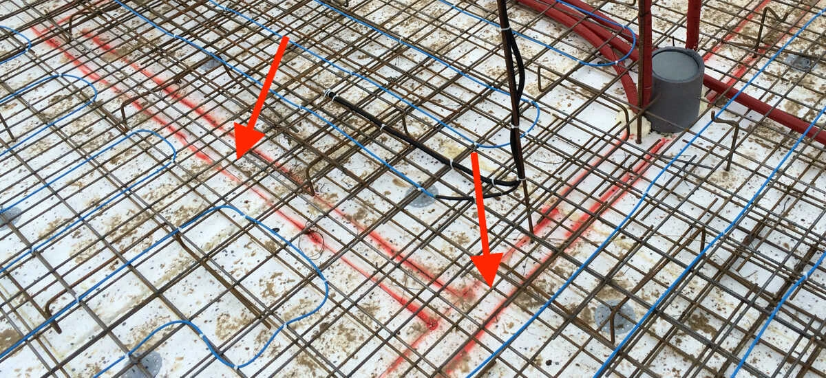 strefy grzewcze w płycie fundamentowej