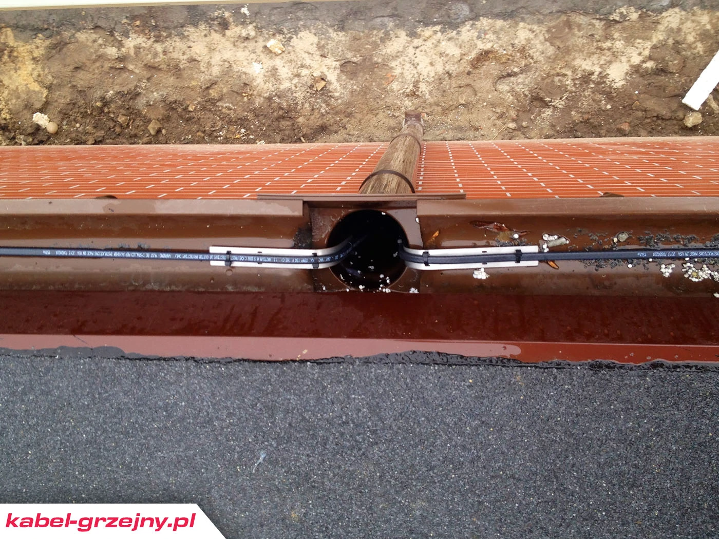 Instalacja przeciwoblodzeniowa ogrzewanie rynien